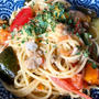 青の洞窟 GRAZIA　ボンゴレビアンコで夏野菜のボンゴレパスタ　