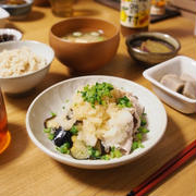 なすと冷しゃぶのおろしポン酢ごはん