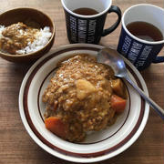 翌日カレー＆蒸しごはん♪