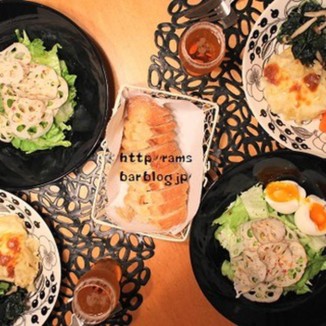 ストウブで『ハンバーグ』の献立。