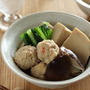 エビ入り肉団子と高野豆腐の煮物