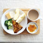 9月17日の朝ごはん。調理時間4分。スパニッシュオムレツ
