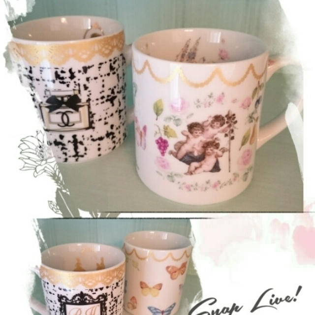 体験レッスン ♡ 天使のマグカップ ♡ポーセラーツ