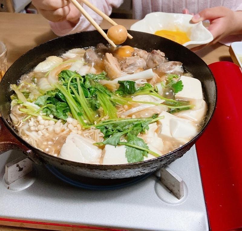 手軽に囲める『地鶏のフライパンすき焼き』＊洋食屋さん