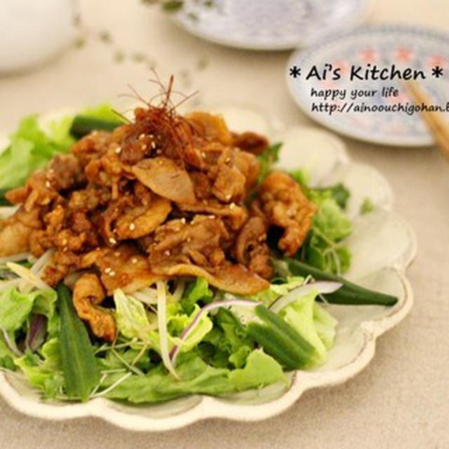 サボりたい日はおかず１つでメインと副菜＊ズボラさん必見の焼肉サラダ＊
