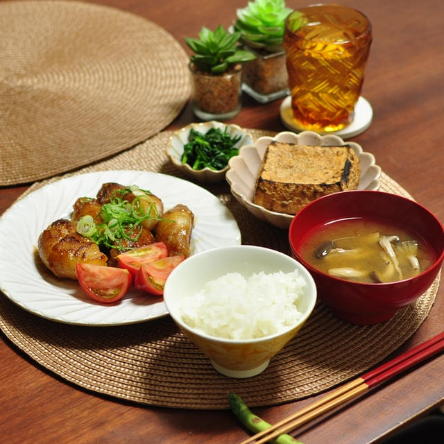 ライブ中に頂いていたご質問にお答えしました！&昨日の晩ごはんは新玉ねぎの肉巻き照り焼き