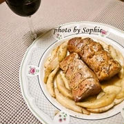 豚ヒレ肉と洋梨のローストのレシピ