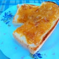 簡単にできて驚くほどのおいしさ☆柿クリームトースト by カナシュンばーばさん