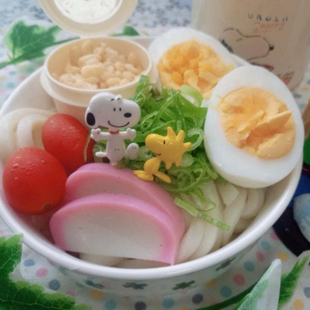 冷やしたぬきうどん弁当【麺弁当】    #デコ弁