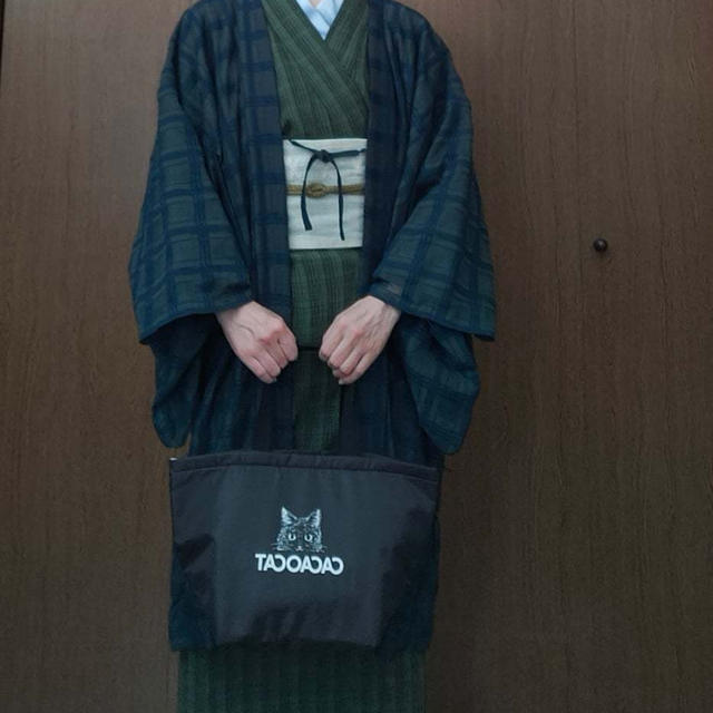 綿麻のきものきぶんと化繊の羽織