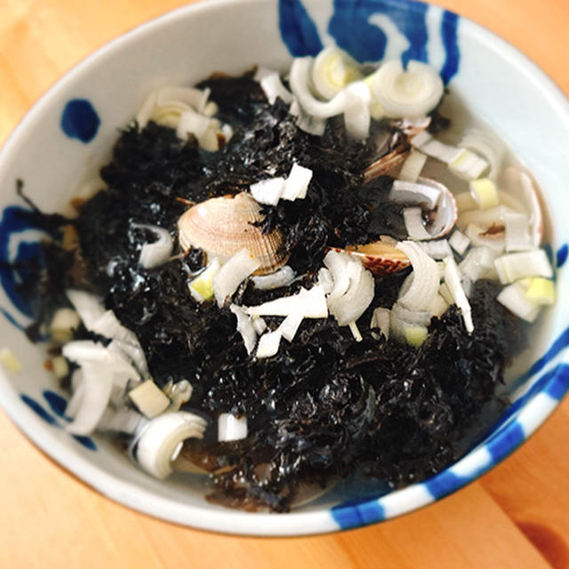 あさりと海苔のうどん