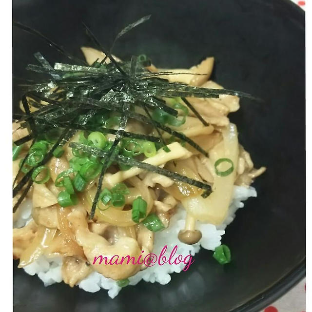 【おひとり様ランチ】豚ばらオイマヨ丼☆