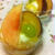白桃とプラムの簡単チーズケーキ風