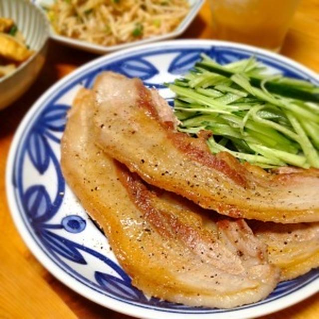 ☆豚バラカリカリジュワ〜焼き