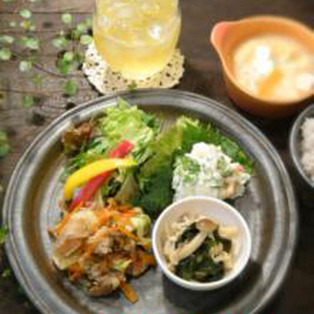 昼cafe～ポークソテープレート【簡略レシピ】