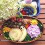 かたつむり＆紫陽花弁当～紫芋シリーズ♪～