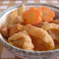 宮城県伝統食材最強コラボ！へそ大根と油麩の煮物。