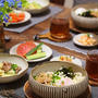 【献立】冷やしぺろっこきつねたぬきうどん。～ネギの青い部分はバナナの100倍滑るらしい～