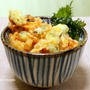 オクラ入りの「かき揚げ丼」＆ヘラでギュッと押して「ほうれん草と卵の押し焼き」