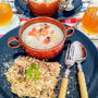 ポルチーニ茸の玄米リゾット＆クミンとハーブのオリエンタルシチュー