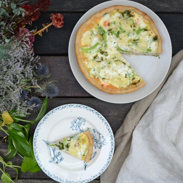 Egg White Quiche with Salmon 鮭のエッグホワイトキッシュ