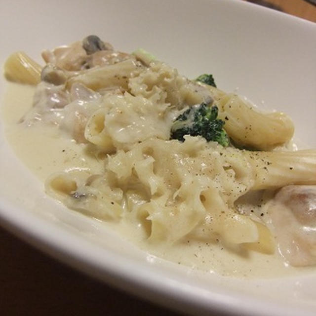 花びらたけと鶏肉のクリーム煮