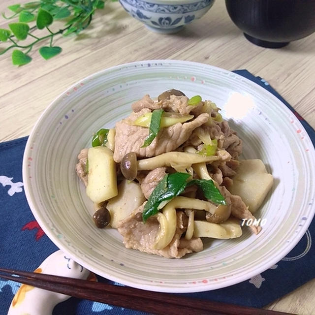 ご飯が進む♪豚肉と里芋の焼肉のタレ炒め