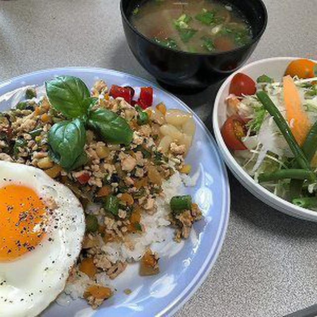 ガパオライス風ご飯。ダウンケット