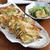 ねぎとおかかの米粉かき揚げ、焼き魚のごはんの日。