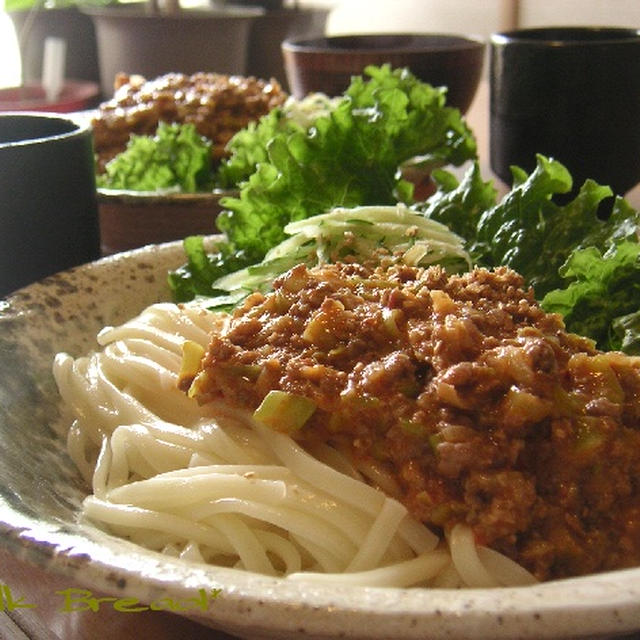 冷しゃぶドレッシング＆揖保乃糸うどんでジャージャー麺