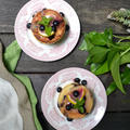 Blueberry Ricotta Pancakes ブルーベリーリコッタチーズパンケーキ
