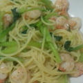 エビたっぷりパスタ。