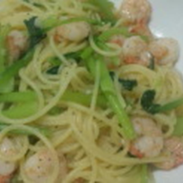 エビたっぷりパスタ。