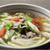 週末お昼、野菜たっぷりタンメン風肉うどん。