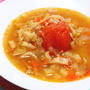 いわきサンシャイントマトでまるごとトマトのミネストローネ。