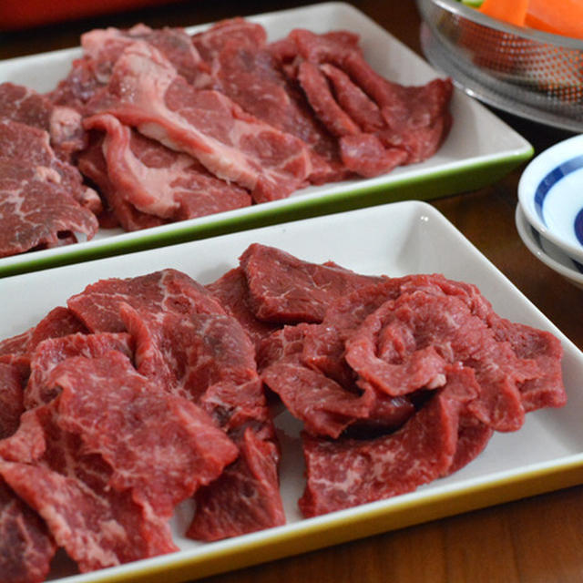 お盆らしく？・・・焼肉の晩ごはん。