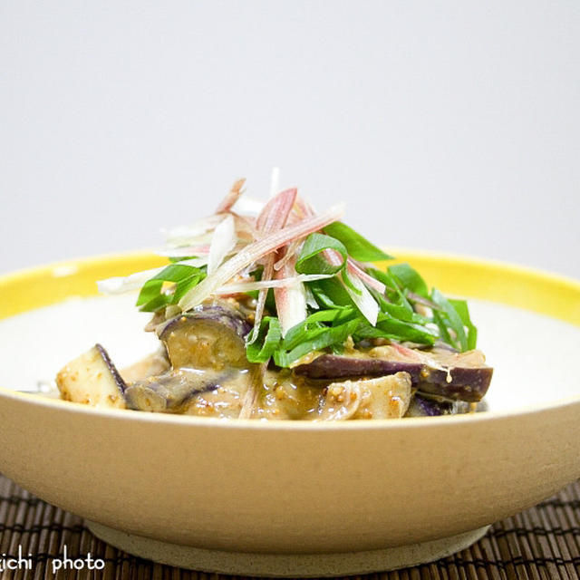 ミョウガで美味しい「茄子のごまだれ和え」＆「湯葉豆腐」