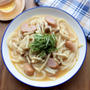 冷凍うどんでもっちり旨すぎ！カルボナーラうどん