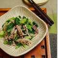 小松菜と塩麹蒸し鶏の梅ゆかり和え　と　もやしラーメン鍋