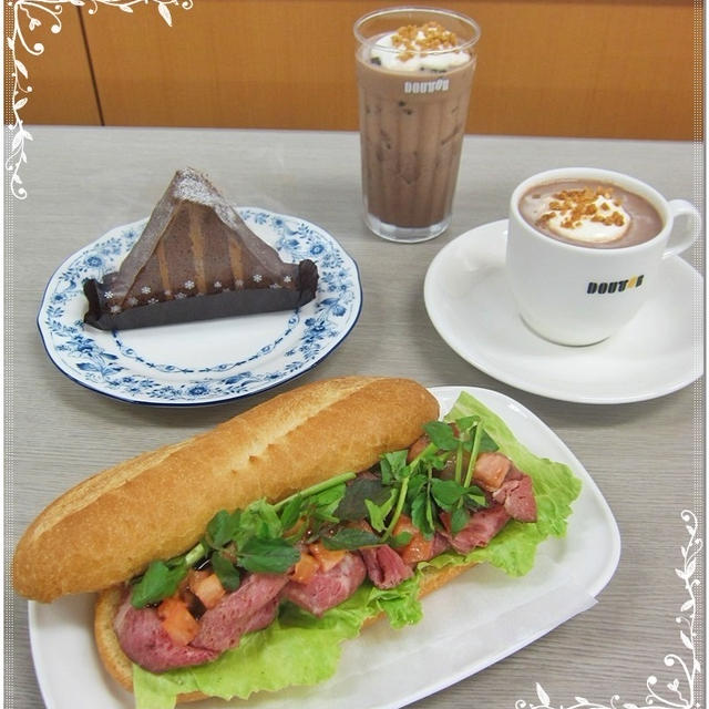 ドトール☆期間限定チョコケーキ･ミラノサンド(ローストビーフ）お得キャンペーンスタート！！