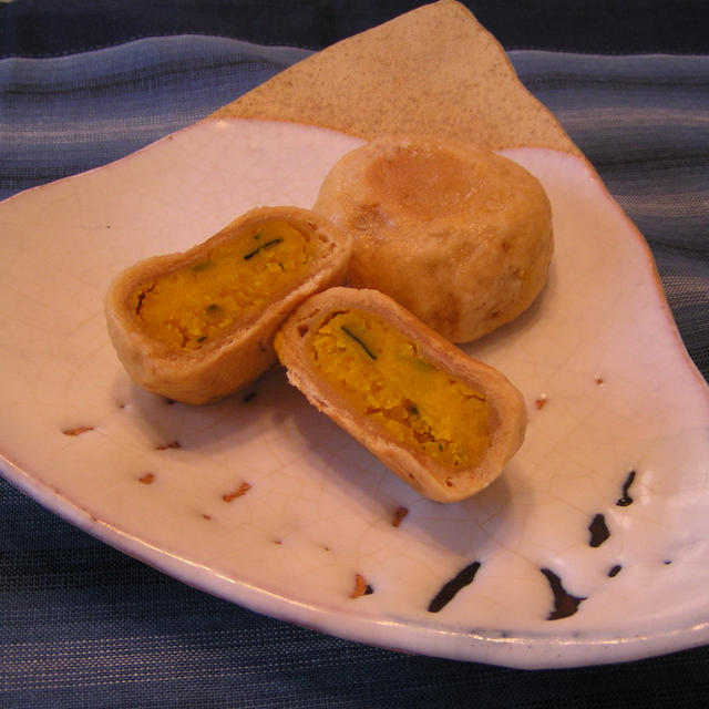 八丁味噌の生地で信州かぼちゃお焼き