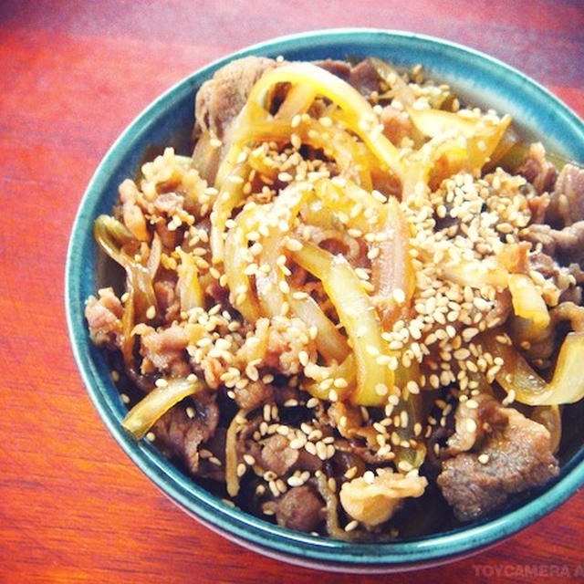 めんつゆで牛丼