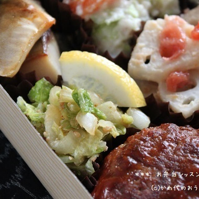 「白菜のごま酢」のお弁当　お弁当レッスン連載