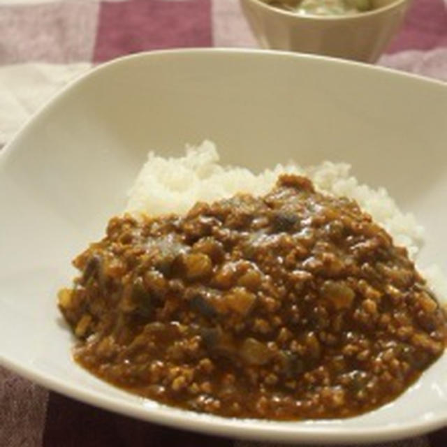 なすとピーマンのキーマカレー＆２日分のお弁当１７