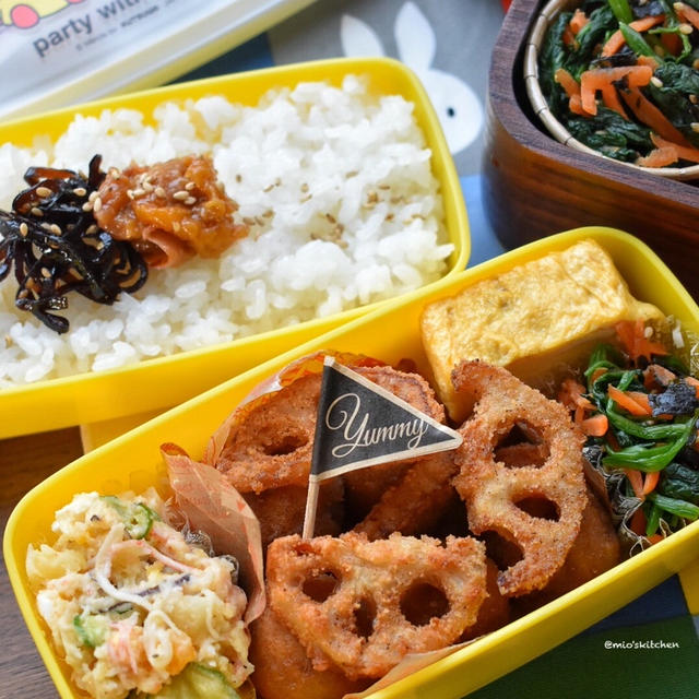 【2品弁当】♡抱えて食べたい♡スイチリマヨのポテトサラダ♡レシピあり♡