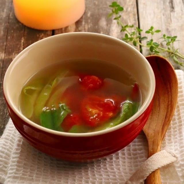 トマト＆レタスのおやすみスープ (レシピ)