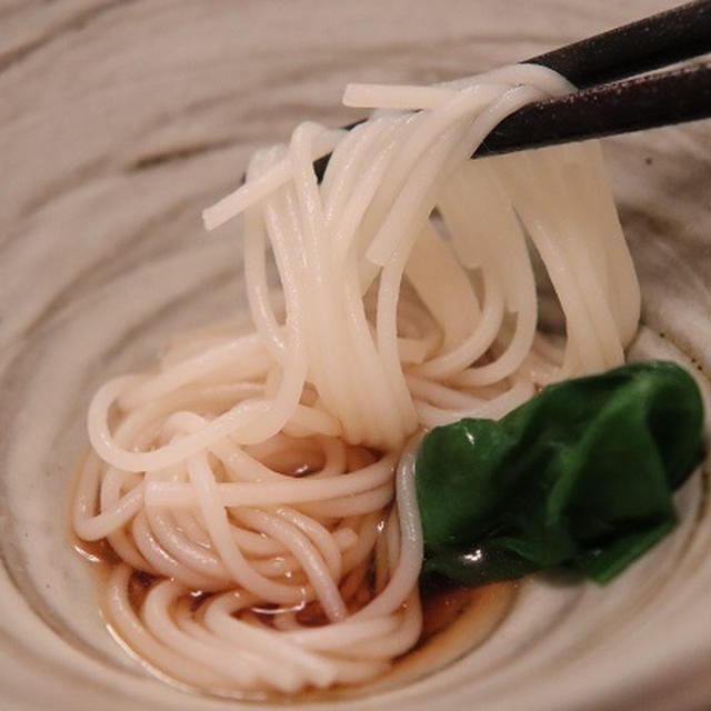 ★　ツルムラサキの鶏しゃぶ素麺＆空き地蒸し