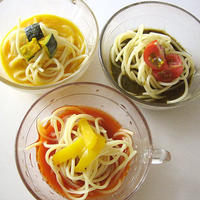 3色のつけパスタ！(^o^)