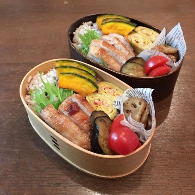 鶏とナスのめんつゆ焼き弁当