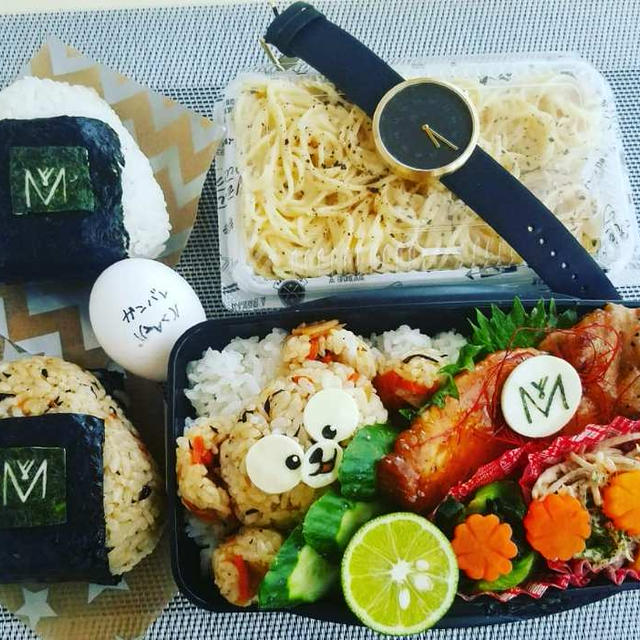 ダッフィーのっけ弁当&amp;Ｍおにぎり♪